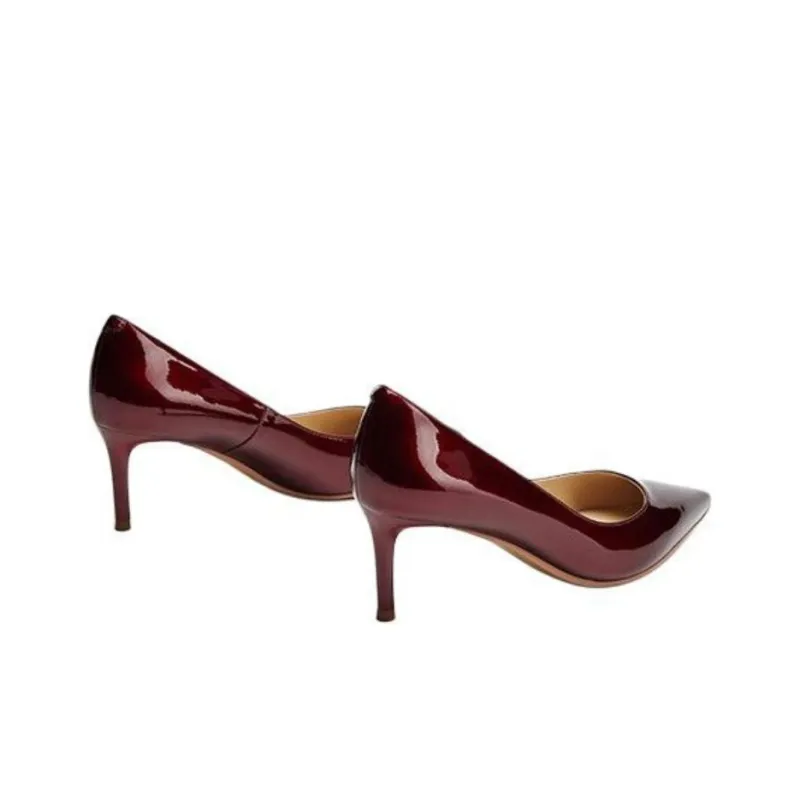 73Hours Brittany Slim Heel High Heels 6.5cm Women's Burgundy-3