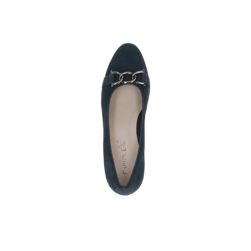 CAPRICE Diddy Chunky Heel High Heels 6cm Women's Marine Blue-3