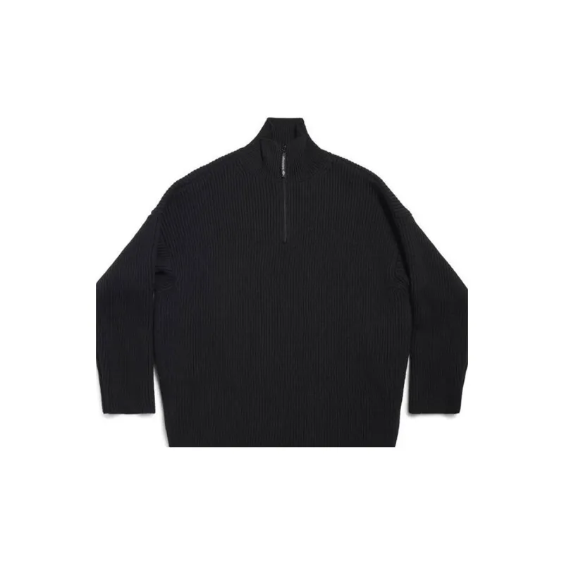 Balenciaga Half Zip High Neck Poncho-6