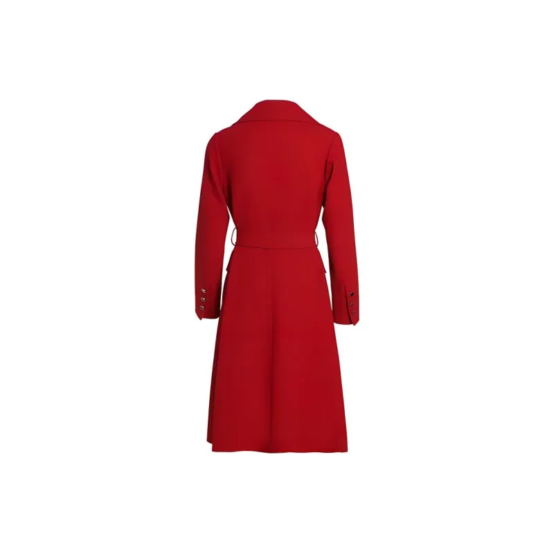 QIAOWANNI Coat Women's Gemstone Red-1