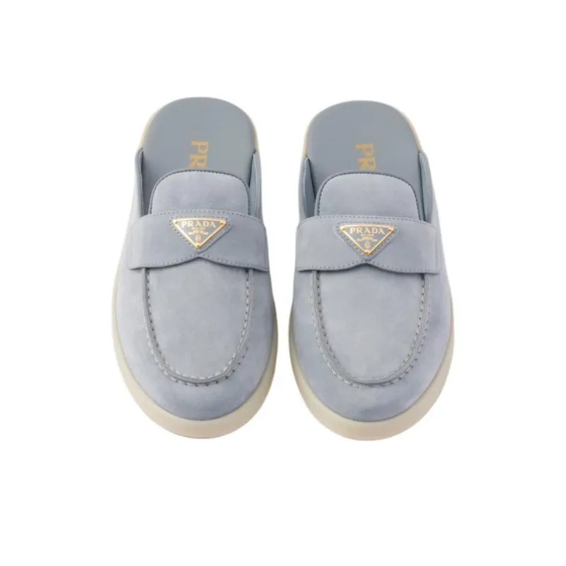PRADA Wrap-toe Slippers Women's Blue-3