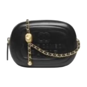 CHANEL Lambskin Camera Bag Shoulder Bag Crossbody Bag Mini Women's Black