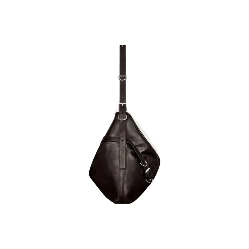 Givenchy Voyou Calfskin Shoulder Bag Tubas Men's Chocolate-1