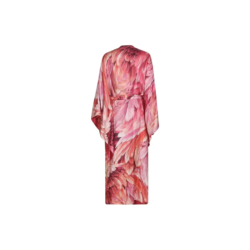 Roberto Cavalli Plumage-print Reversible Kimono-1