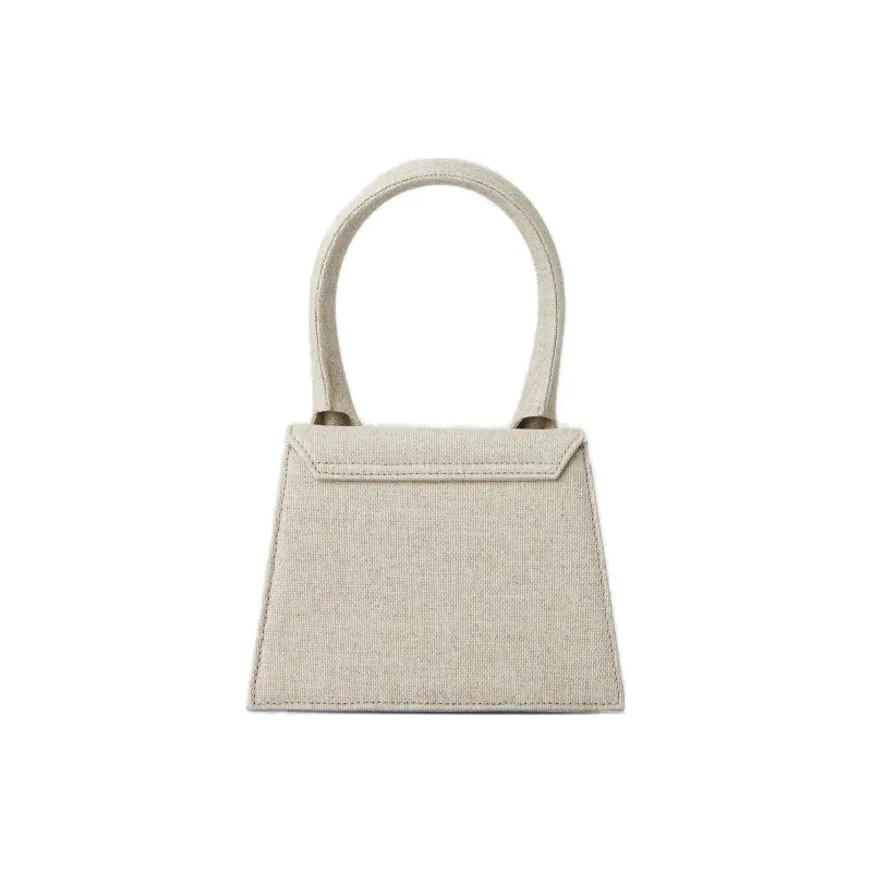 Jacquemus Linen Handbag Women's Light Gray-2