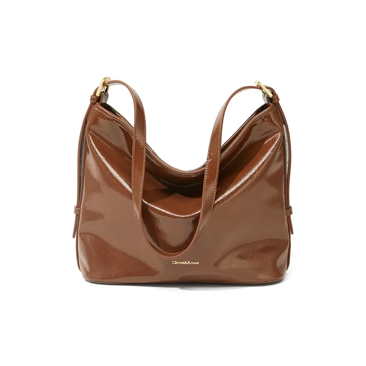 Simvay Clos PU With Synthetic Leather Tote Shoulder Bag Large Size Women's Black/Coffee-8