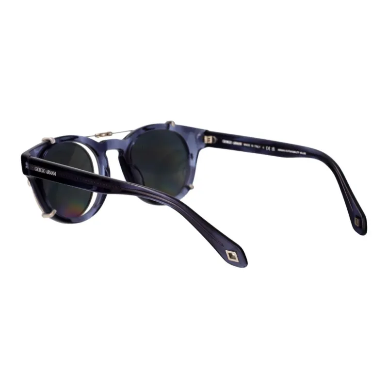 GIORGIO ARMANI Acetate Round Sunglasses Men's Blue-3