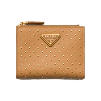 PRADA Leather Wallet Women's Natural