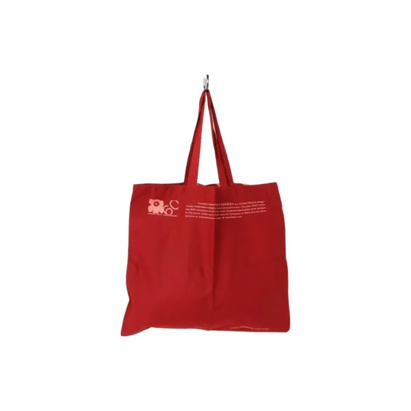 Marimekko Unikko 60th Cotton Tote Bag, Shopping Bag, Shoulder Bag Regular Women's Pink-1