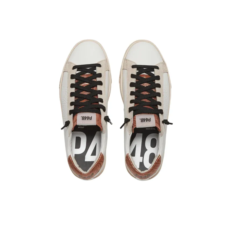 P448 Jack Copper Zebby Low-Top Skateboard Shoes Women's White-2