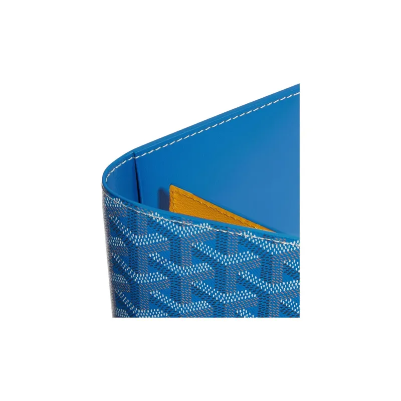 GOYARD Grenelle Canvas With Leather Card Holder Passport Holder Unisex Blue-4