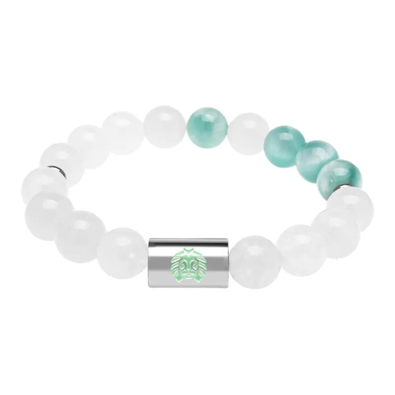 Rastaclat Chalcedony Small Lion Chinese Style Jade Bracelet Unisex-0
