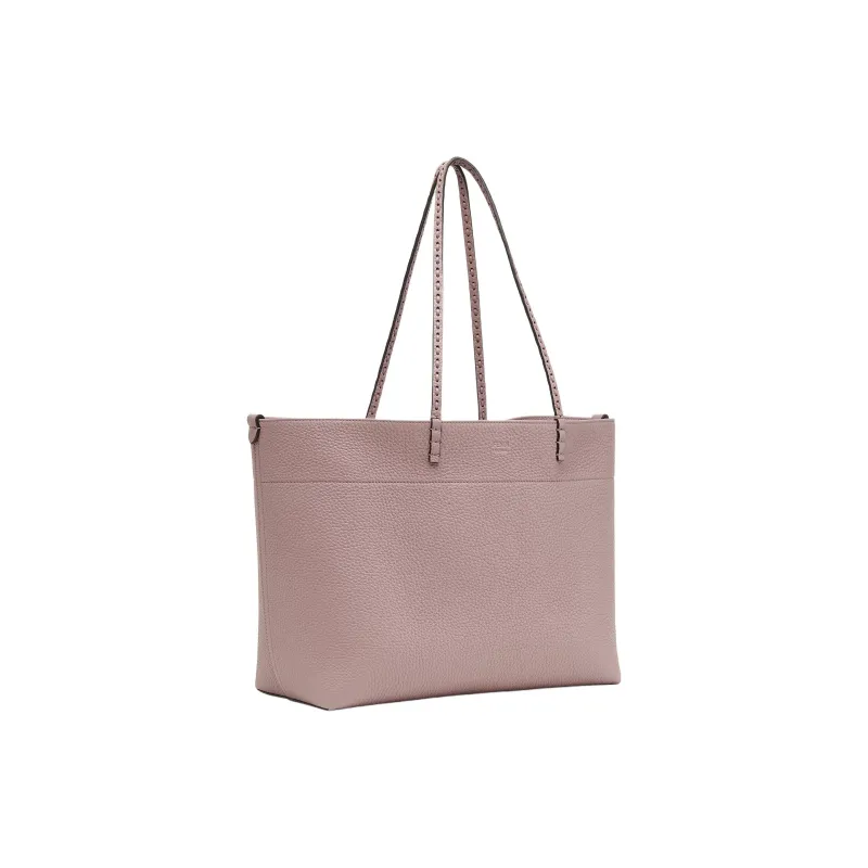 FENDI Calfskin Tote Bag Shopping Bag Handbag Shoulder Bag Medium Size Women's Pink-1