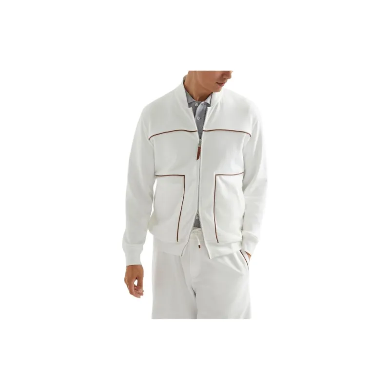 Brunello Cucinelli Long Sleeved Zipped Sweatshirt-1