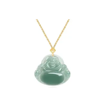 Gold Of China Bean Type Jadeite Necklaces Unisex