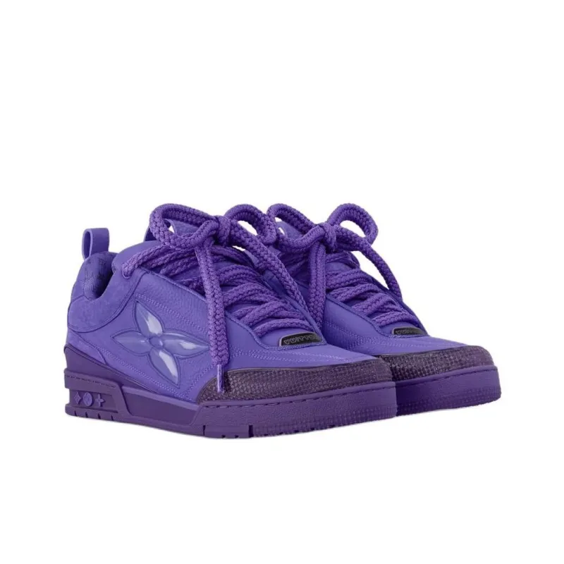 LOUIS VUITTON Skate Low Top Skateboard Shoes Men's Purple-2