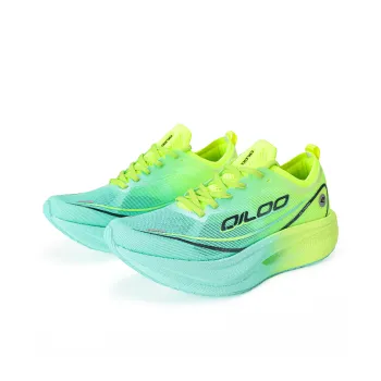 QILOO Abrasion Resistant Low Top Running Shoes Unisex Mismatched Color Blue & White Porcelain