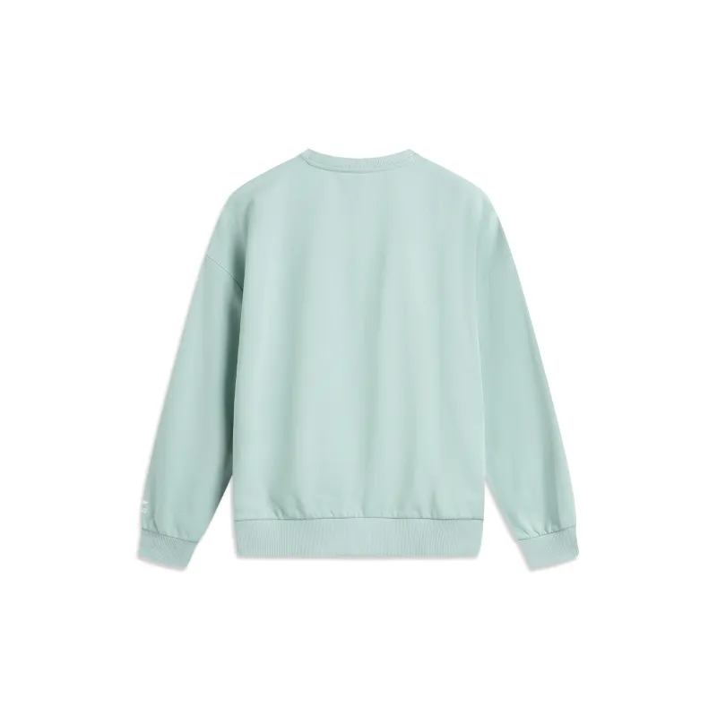 LiNing Sports Life Collection Sweatshirt Women's Feather Green Yarn-1