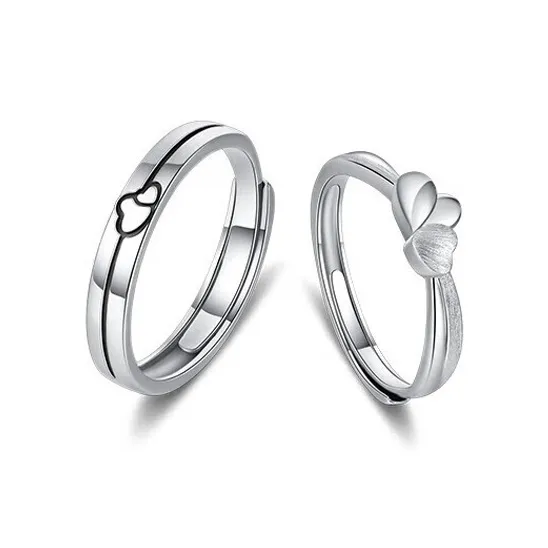 GLOIRE S999 Fine Silver Rings Unisex Exquisite Luxe Niche Design Advanced Touch Romantic Date Versatile Commute-0