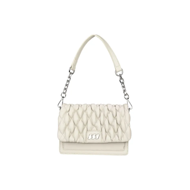 MQ PU Cloud Bag Shoulder Bag Portable Crossbody Bag Shoulder Bag Regular Women's White/Black-0