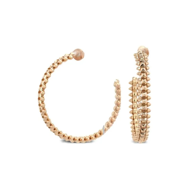 Cartier 2020s Pre owned 18kt Rose Gold Clash De Cartier Small Hoop Earrings-2