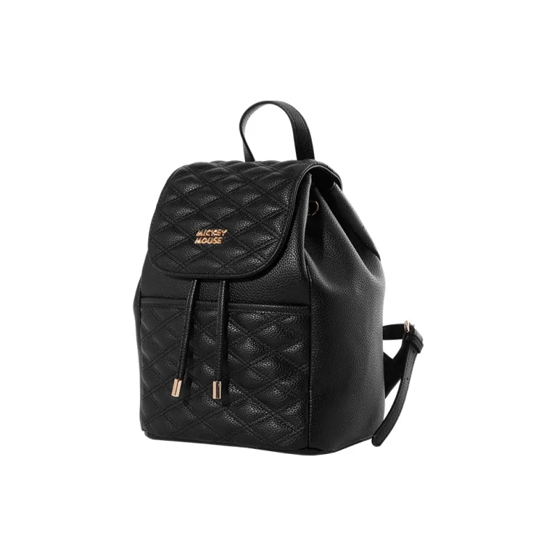 Disney Mickey Series PU Diamond Pattern Backpack Medium Size Unisex White-1