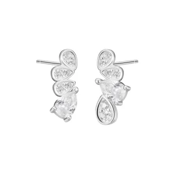 Suddenly Lucky 999 Fine Silver Stud Earrings Women's
