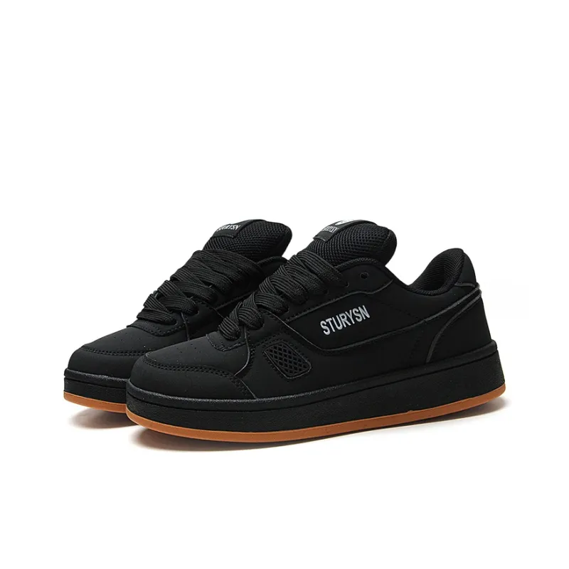 STUR YSN Wear resistant And Lightweight Low Top Skateboard Shoes Women's Black-1