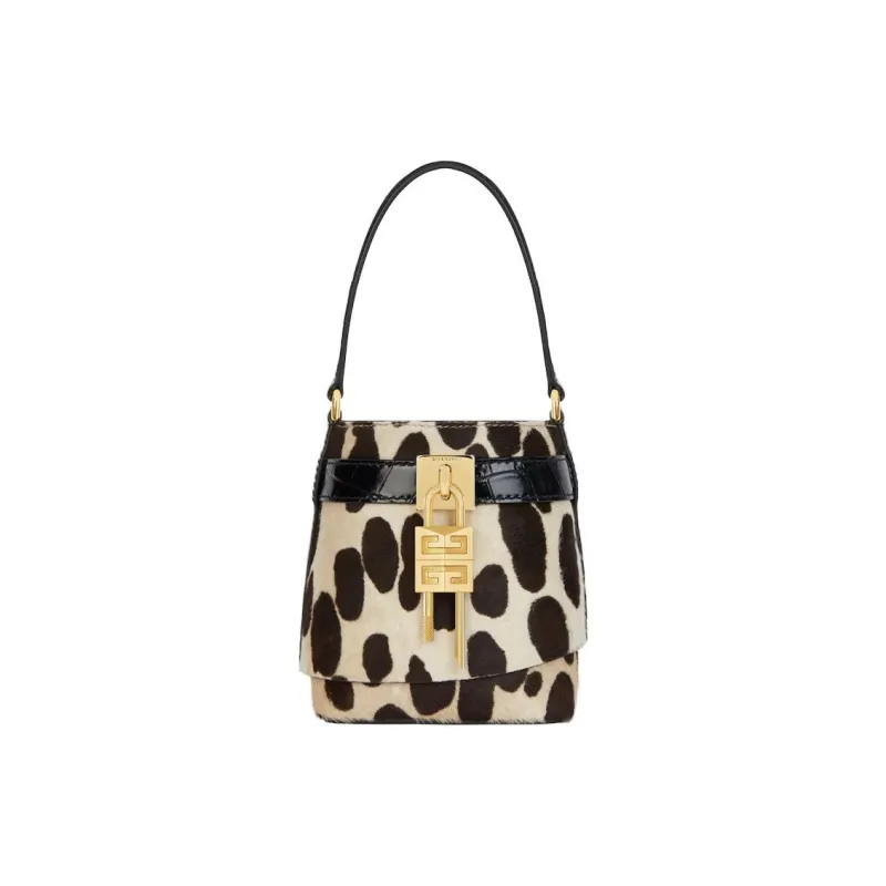 Givenchy Calfskin Handbag Women's Black & Beige-0