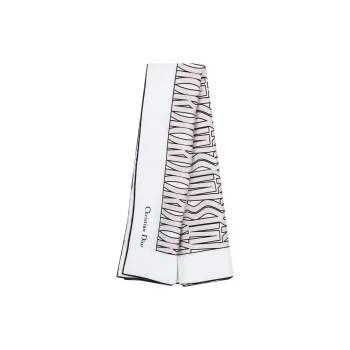 DIOR Silk Scarves Women's White