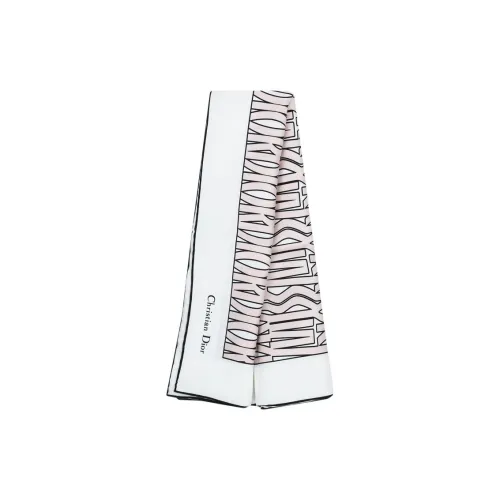DIOR Silk Scarves Women's White