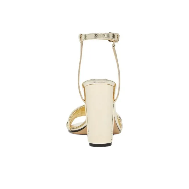 FENDI Delfina One Strap Sandals 9.5cm Women's Gold-3