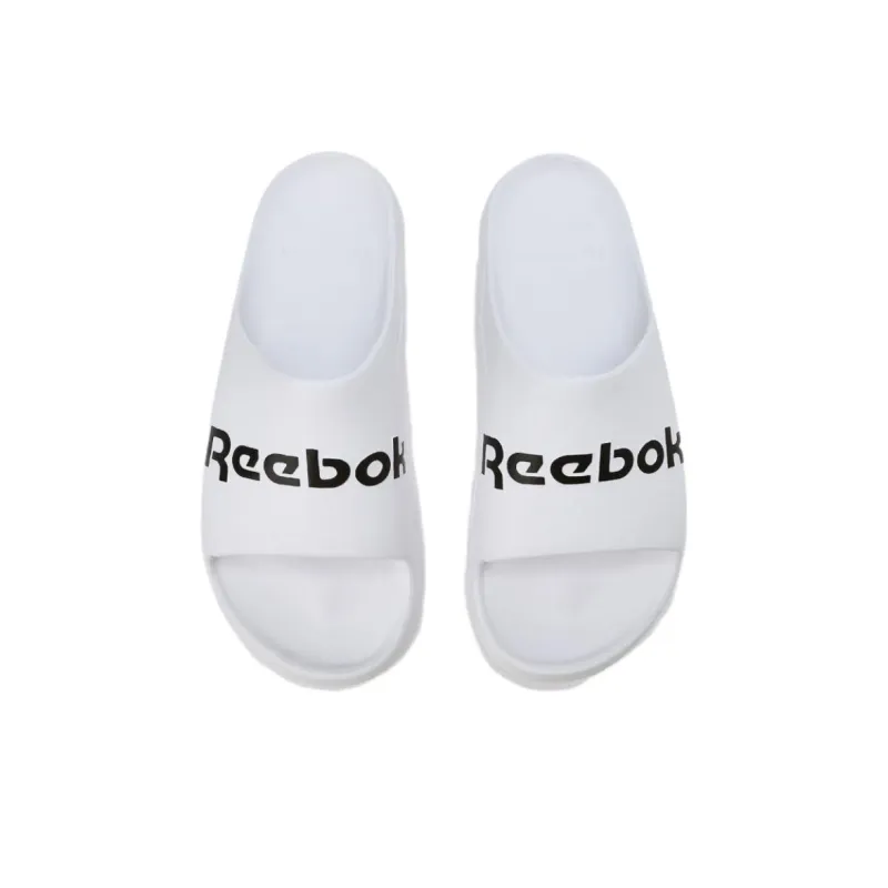 Reebok Clean Slides Collection Rubber Sole Slip Resistant Abrasion Resistant Slide Slippers Unisex White-2