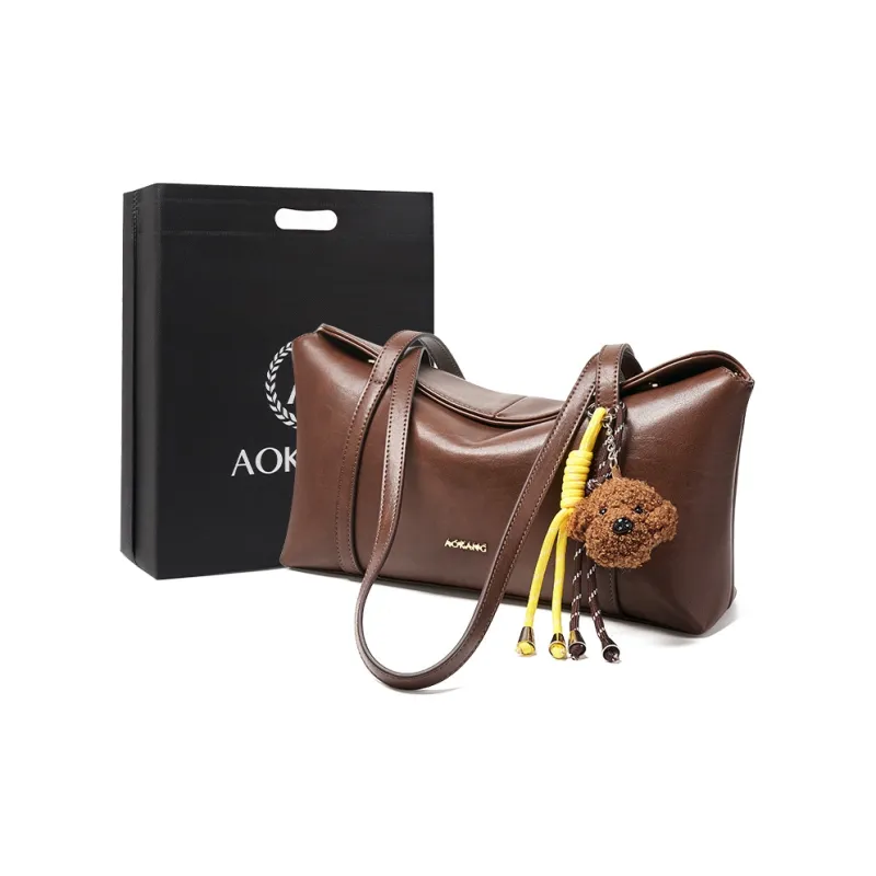 AOKANG Cow Leather Tote Bag Crossbody Bag Shoulder Bag Large Size Women's Gold Brown/Vintage Black/Cocoa Coffee-8