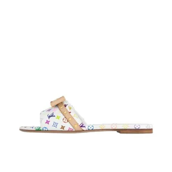 Takashi Murakami x LOUIS VUITTON 6AM Slide Slippers Women's White