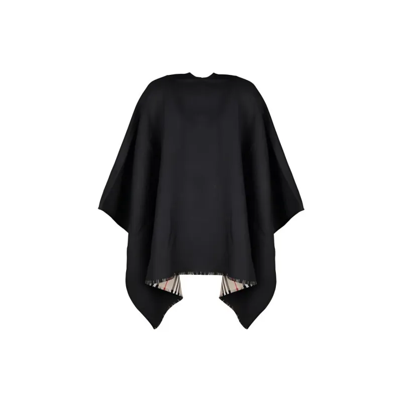 Burberry Wool Shawls Women's Black-3