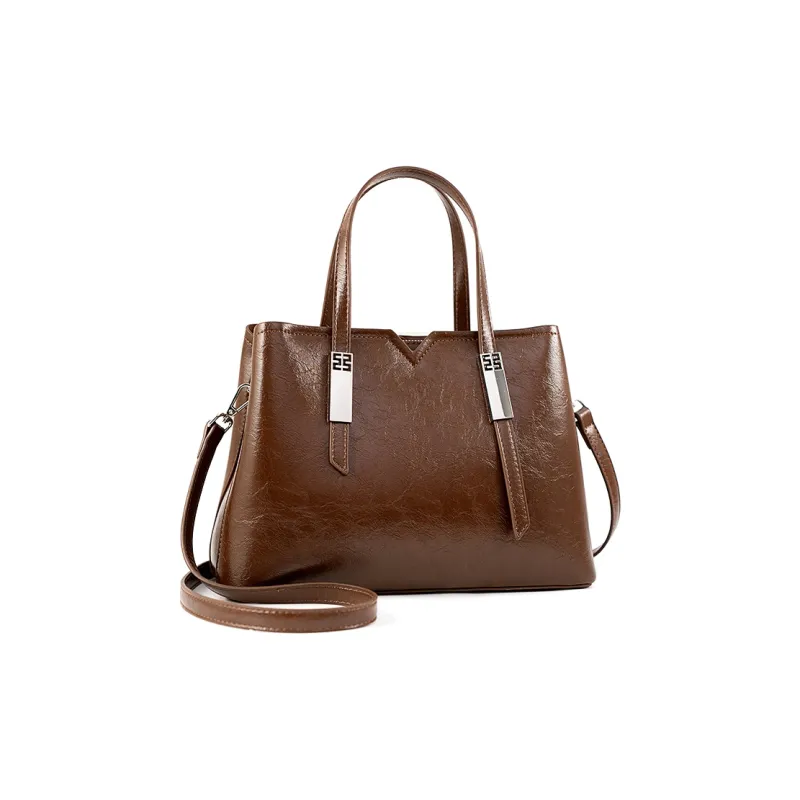 Vigno Synthetic Leather Handbag Women's Red/Khaki/Coffee/Black-6