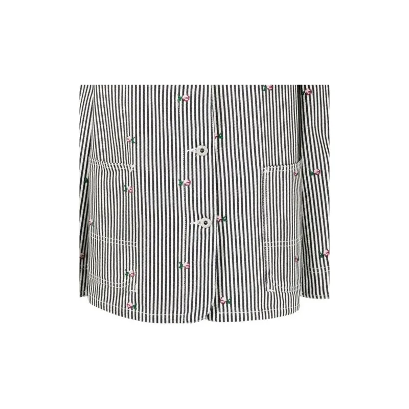 KENZO Rinsed Striped Workwear Jacket-5