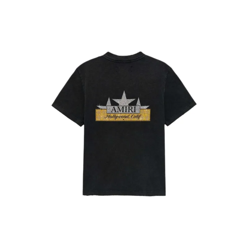 AMIRI Vintage Crystal Star Tee 'Black'-1