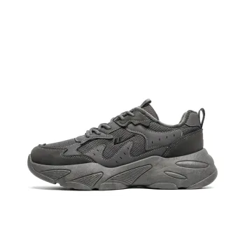 Warrior Height Increasing Warmth Low Top Chunky Sneakers Men's Charcoal Gray
