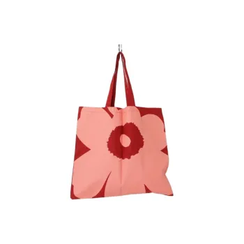 Marimekko Unikko 60th Cotton Tote Bag, Shopping Bag, Shoulder Bag Regular Women's Pink