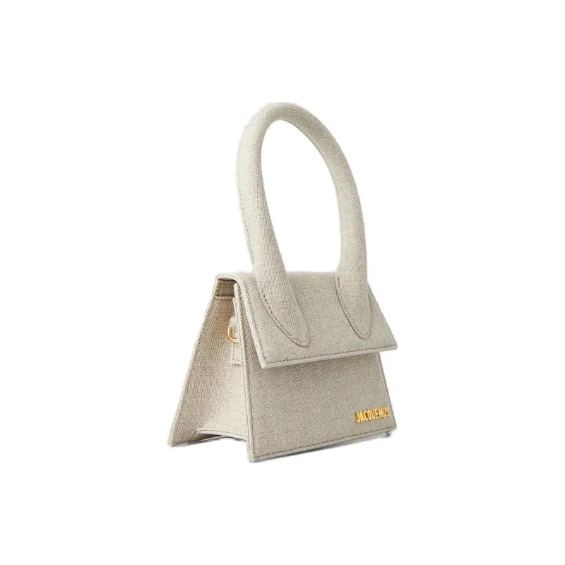 Jacquemus Linen Handbag Women's Light Gray-1