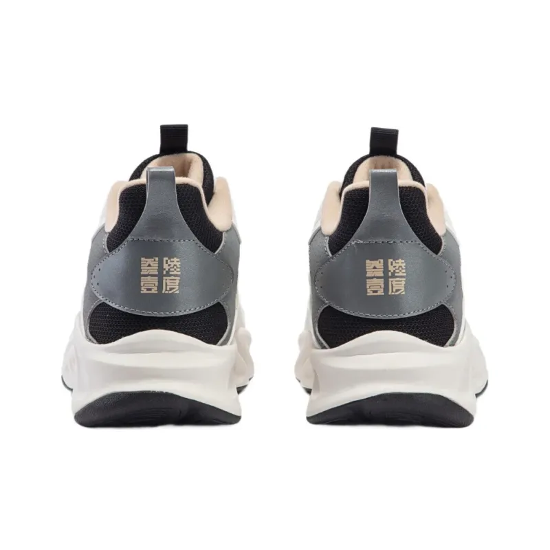 361° Cushioning Warm Height Increasing Low-Top Casual Shoes Men's White Gray-3