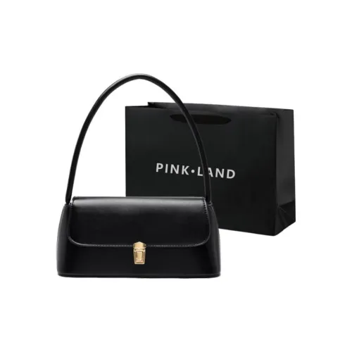 PINK·LAND PU Shoulder Bag Regular Women's Beige/Black/Red/Yellow/Brown/Coffee/Blue
