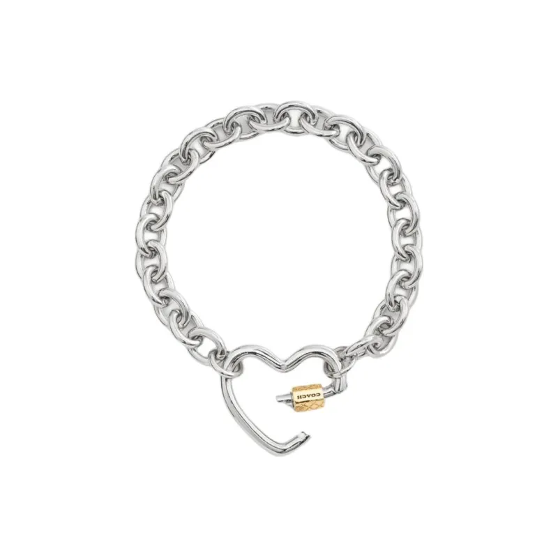 COACH Brass Plated Bracelets Women's Silver-1
