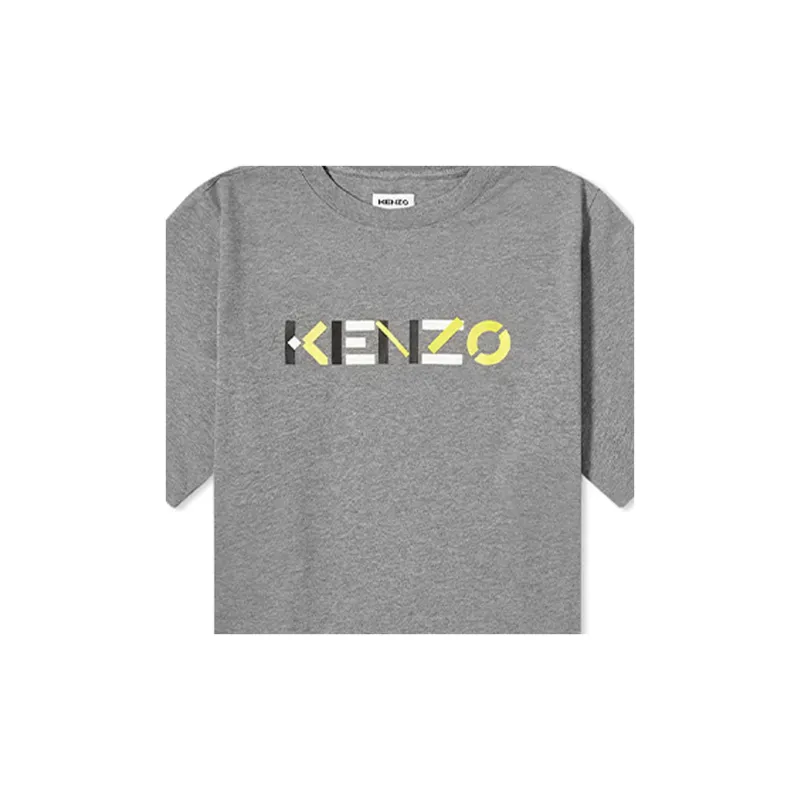 KENZO Letter Logo T Shirts Men Gray-5