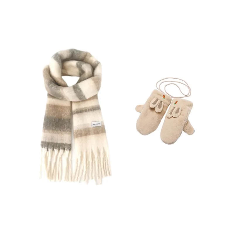 JEANSWEST Polyester Knit Scarves Unisex-26