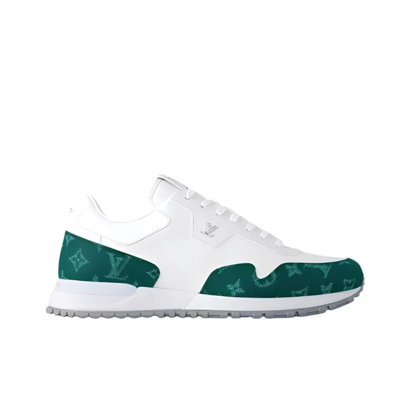 LOUIS VUITTON Run Away Low Top Casual Shoes Men's White Green-1
