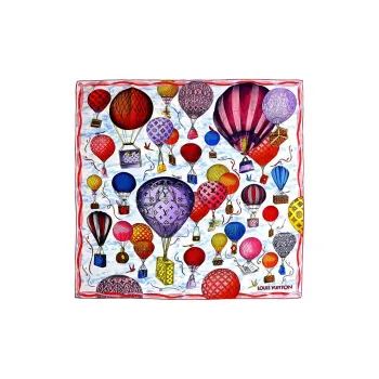 LOUIS VUITTON Up And Away Silk Scarves Women's