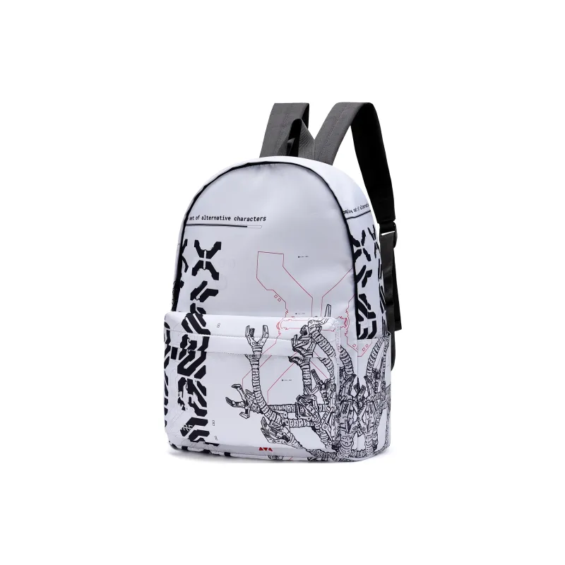 Soundbyte Polyester Students Backpack Regular Unisex White-20
